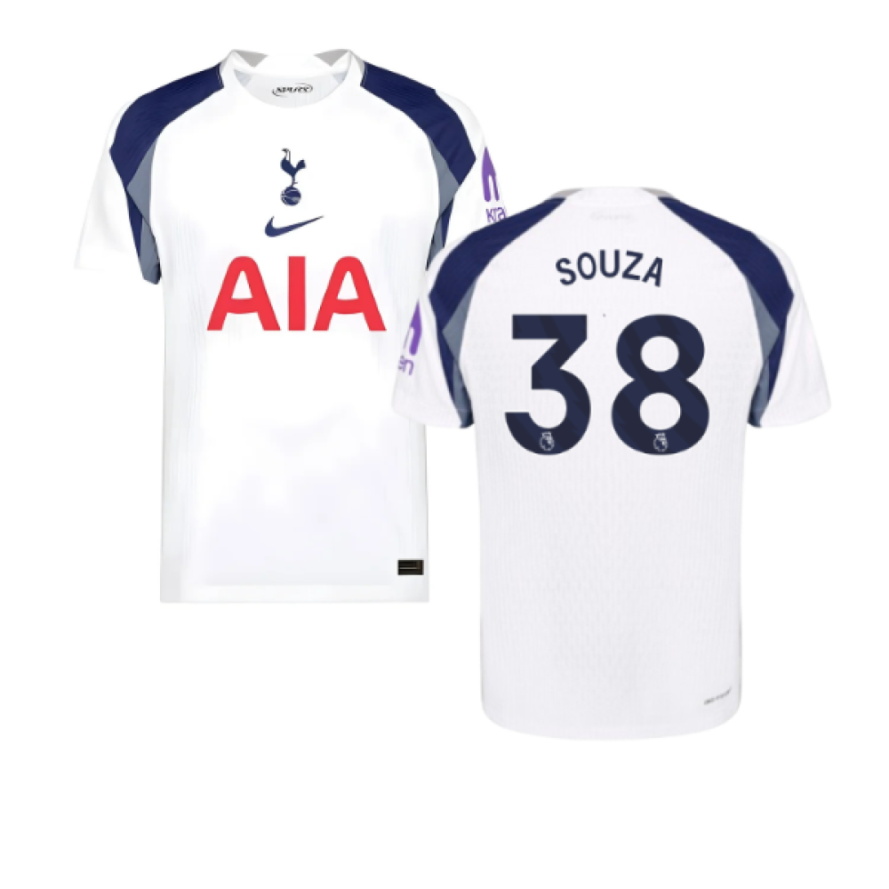 2025-2026 Tottenham Hotspur Authentic Home Shirt (Souza 38)