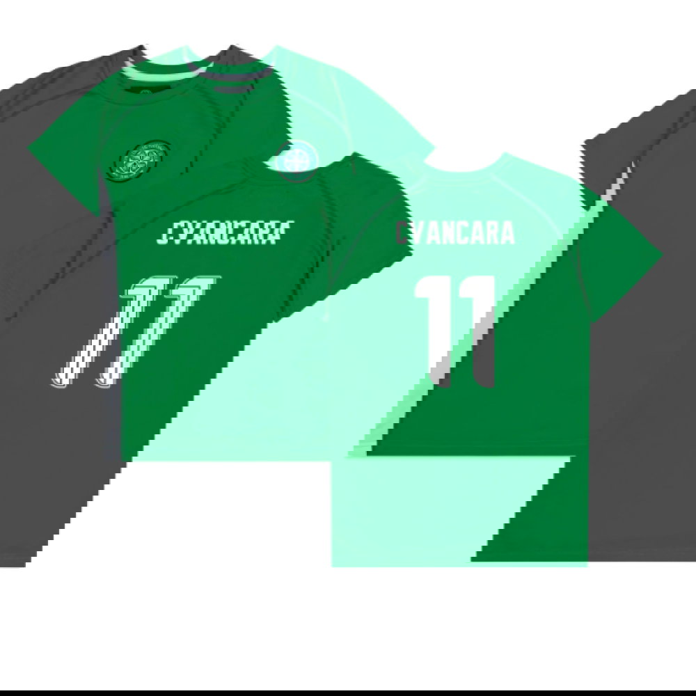 Celtic Poly T-shirt (Green/White) - Kids (Cvancara 11)