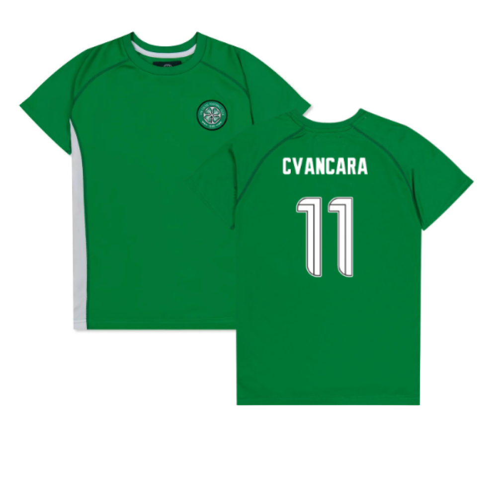 Celtic Poly T-shirt (Green/White) - Kids (Cvancara 11)
