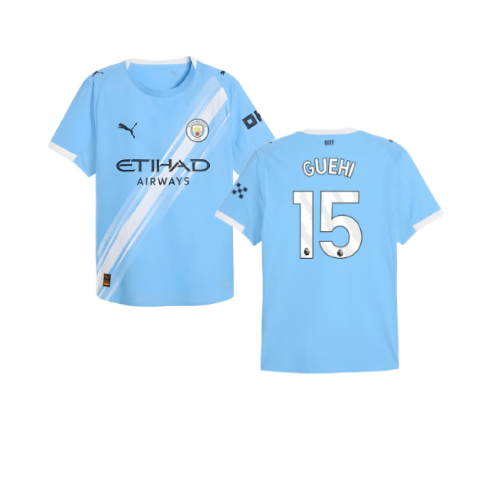 2025-2026 Man City Authentic Home Shirt (Guehi 15)