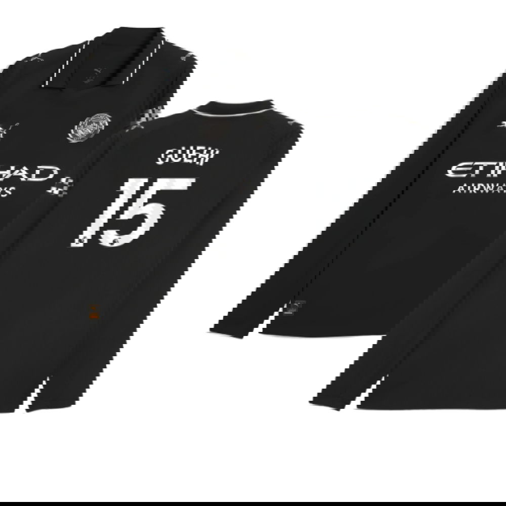 2025-2026 Man City Authentic Long Sleeve Away Shirt (Guehi 15)