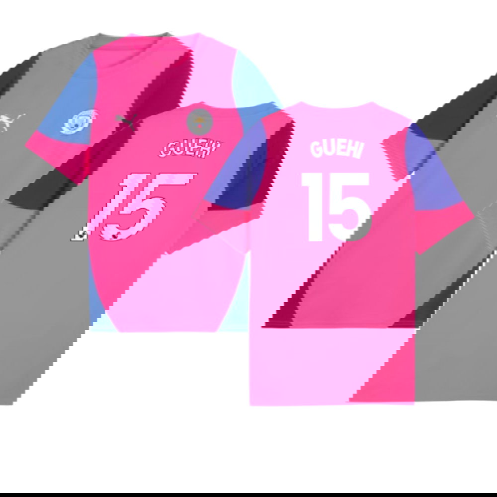 2025-2026 Man City Training Jersey (Fluro Pink) - Kids (Guehi 15)