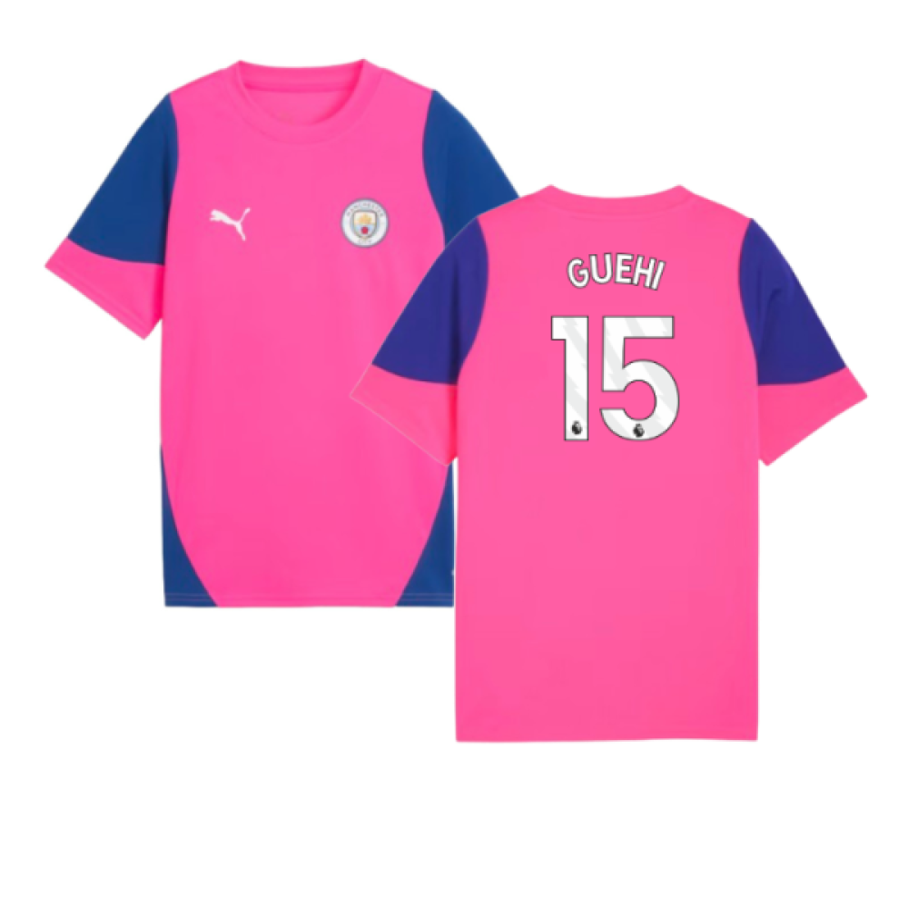 2025-2026 Man City Training Jersey (Fluro Pink) - Kids (Guehi 15)