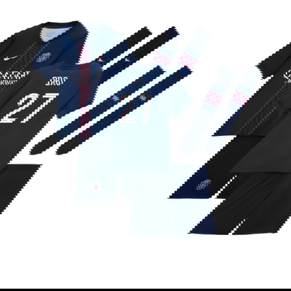 2025-2026 PSG Home Little Kids Mini Kit (Dro 27)