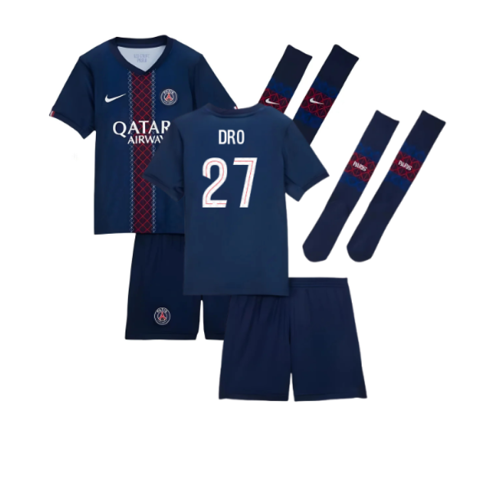2025-2026 PSG Home Little Kids Mini Kit (Dro 27)