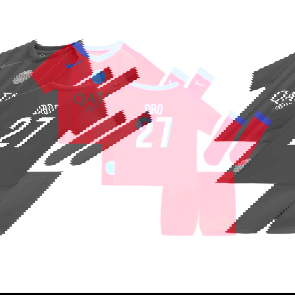 2025-2026 PSG Academy Pro Away Pre Match Shirt (Red) (Dro 27)