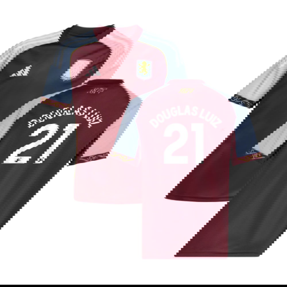 2025-2026 Aston Villa Home Shirt (Kids) (Douglas Luiz 21)