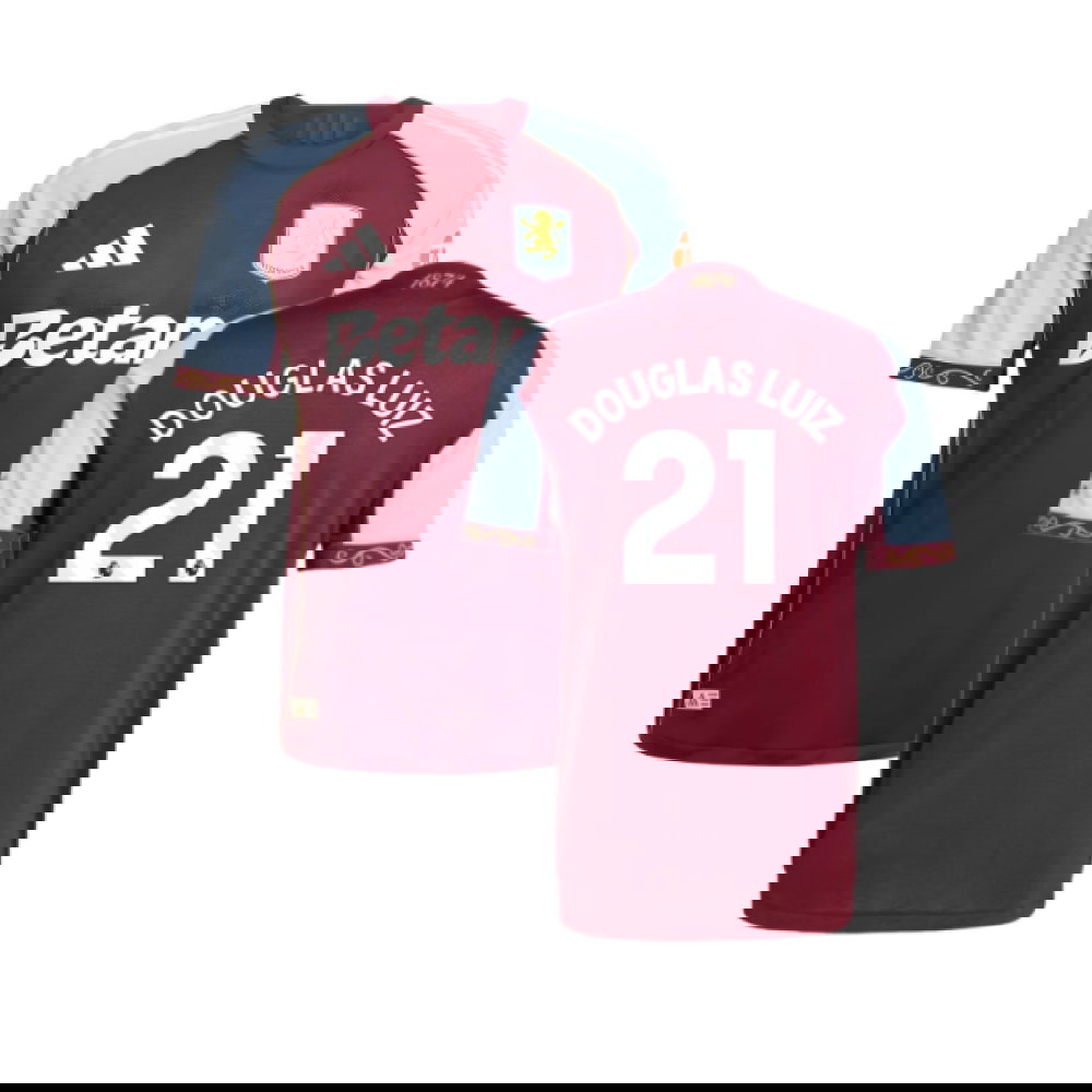 2025-2026 Aston Villa Authentic Home Shirt (Douglas Luiz 21)