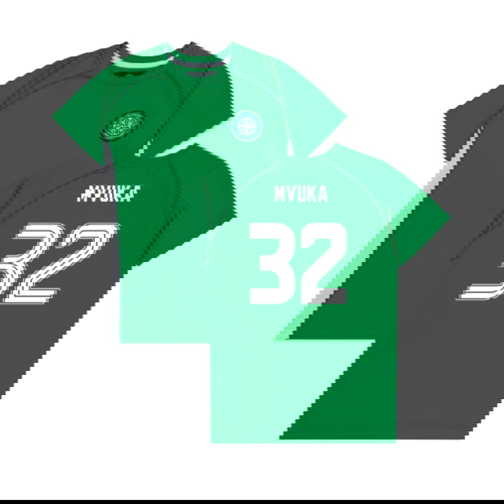 Celtic Poly T-shirt (Green/White) - Kids (Mvuka 32)