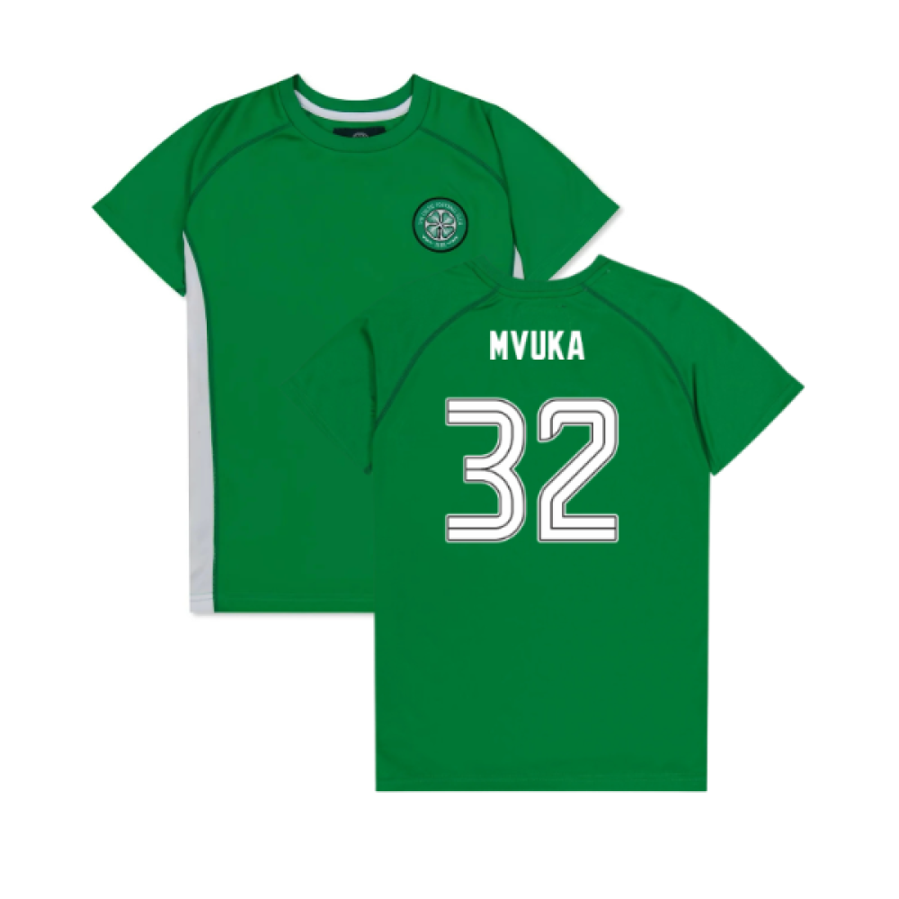 Celtic Poly T-shirt (Green/White) - Kids (Mvuka 32)