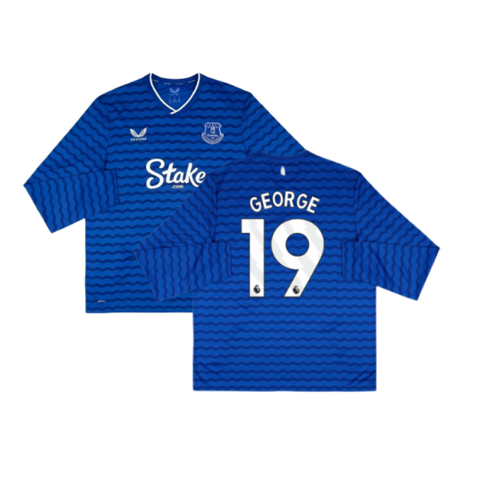 2025-2026 Everton Home Long Sleeve Shirt (George 19)