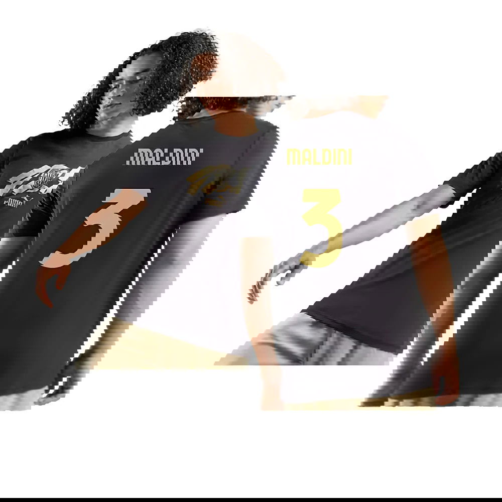 AC Milan 125th Anniversary ftblCulture Tee (Black) (Maldini 3)