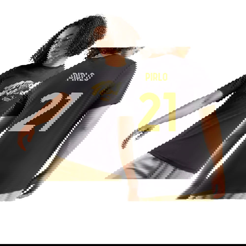 AC Milan 125th Anniversary ftblCulture Tee (Black) (Pirlo 21)