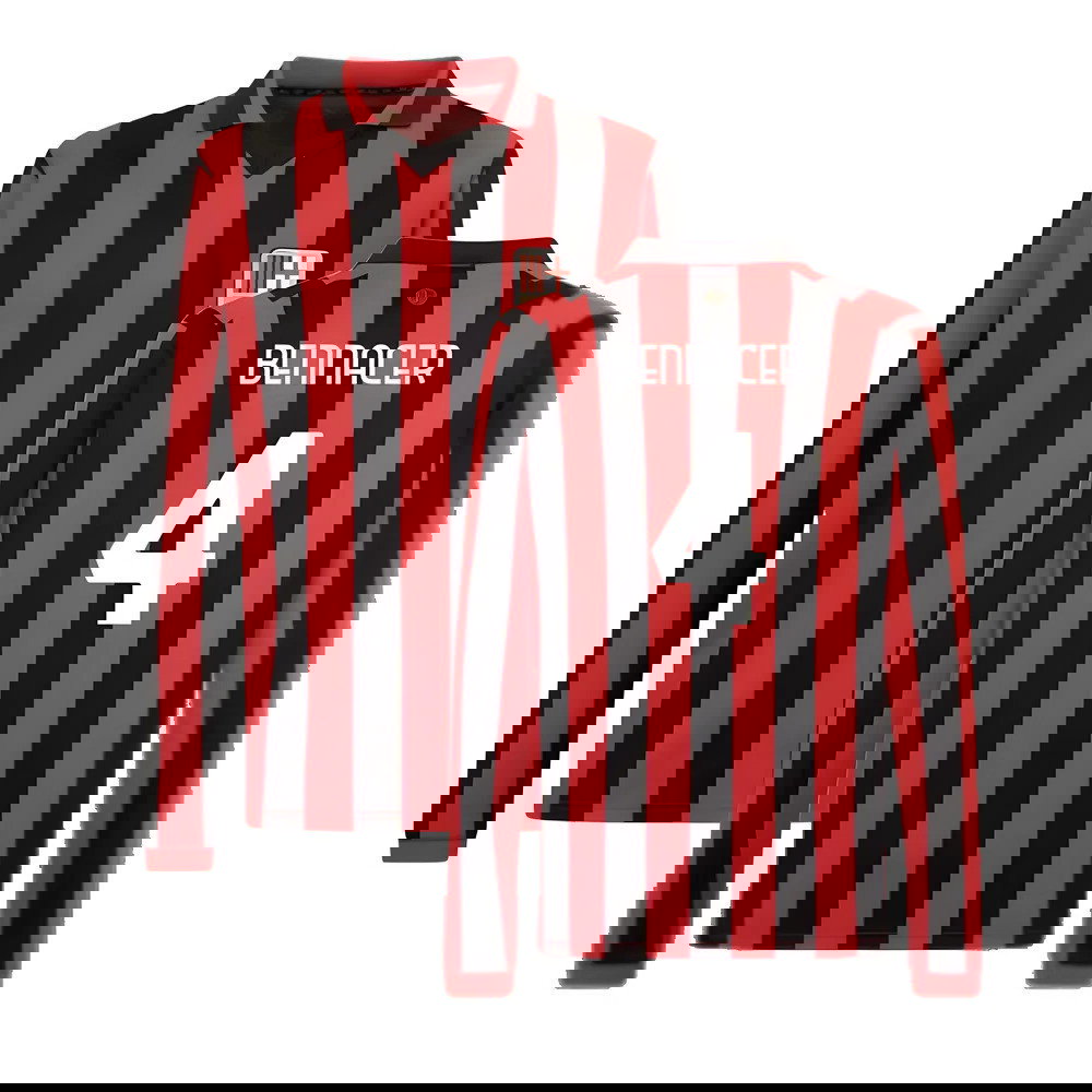 AC Milan 125th Authentic Shirt LS (Black-Red) (Bennacer 4)