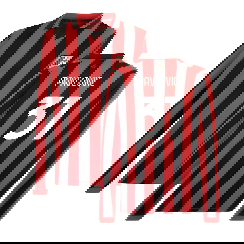 AC Milan 125th Authentic Shirt LS (Black-Red) (Pavlovic 31)