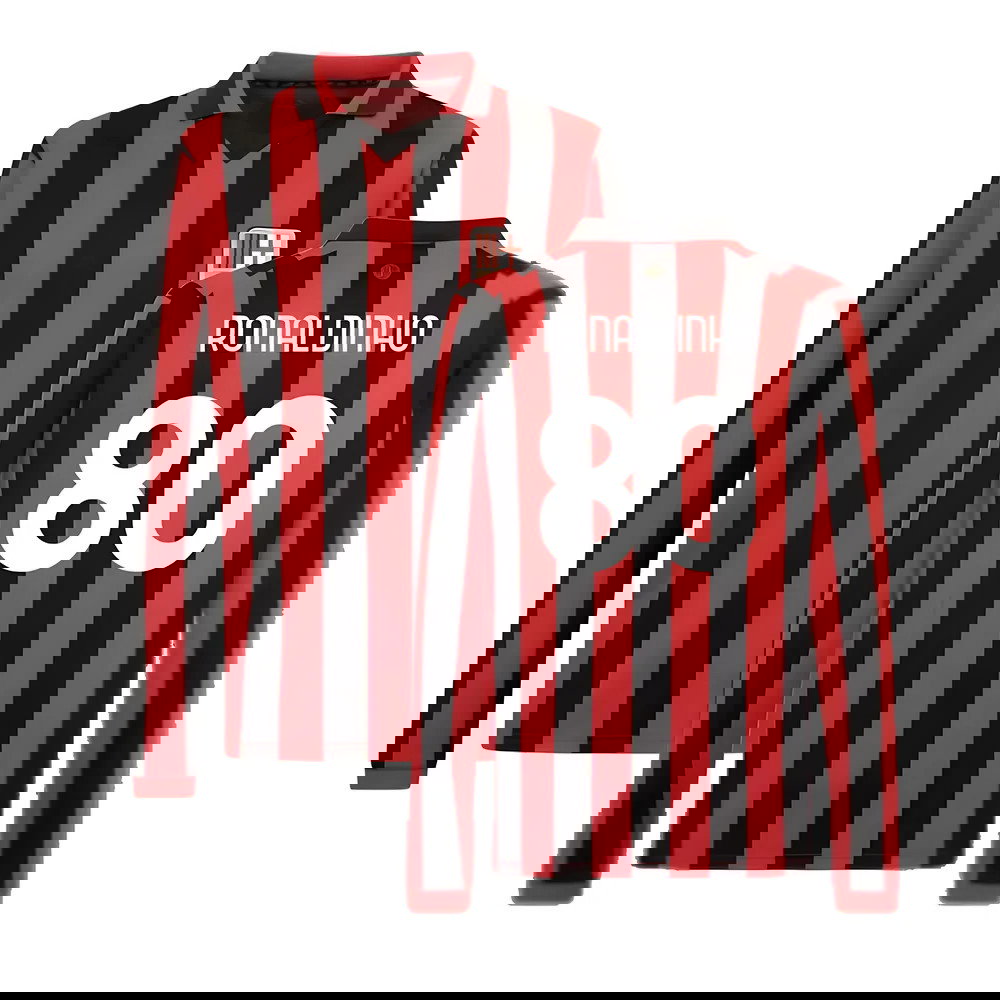 AC Milan 125th Authentic Shirt LS (Black-Red) (Ronaldinho 80)