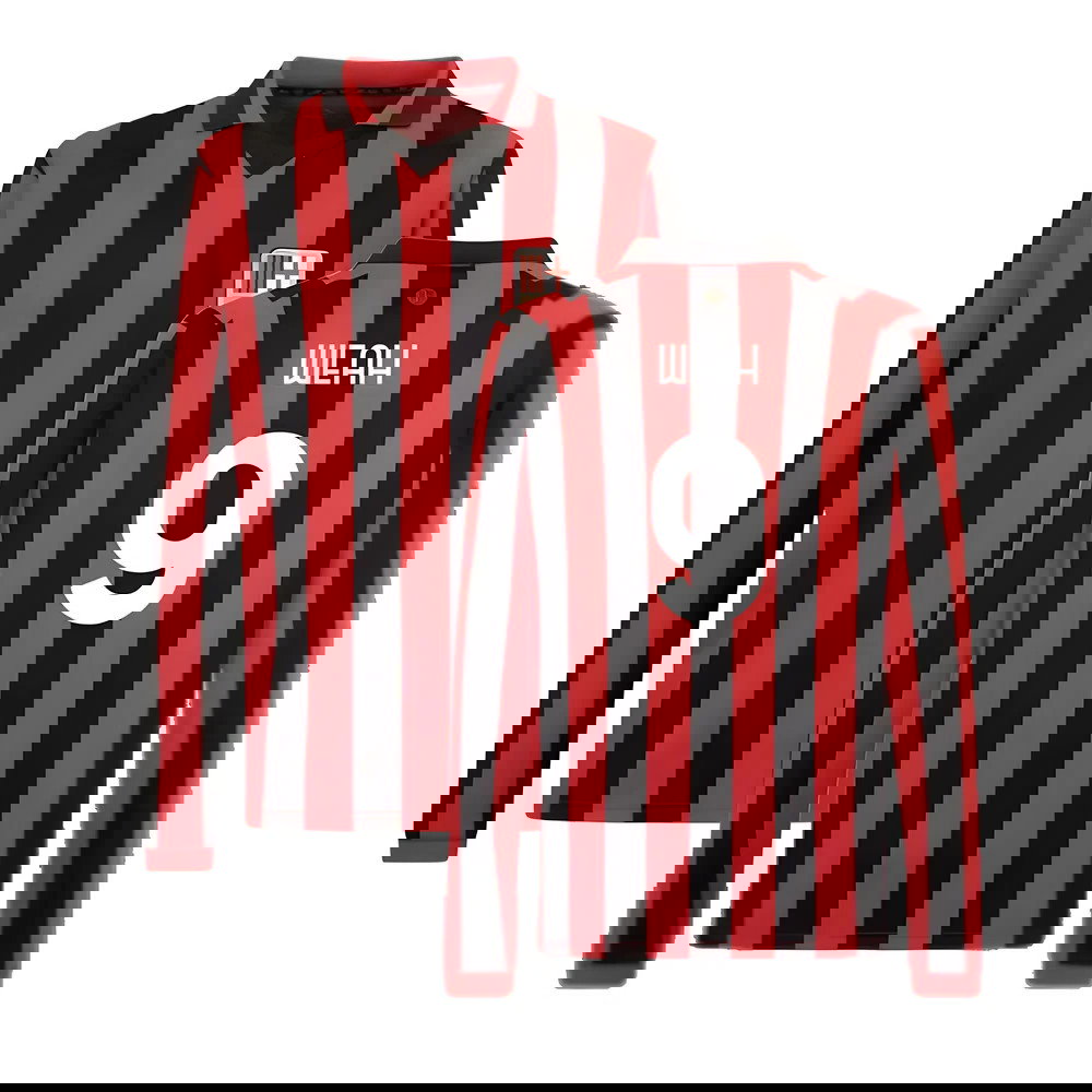 AC Milan 125th Authentic Shirt LS (Black-Red) (Weah 9)