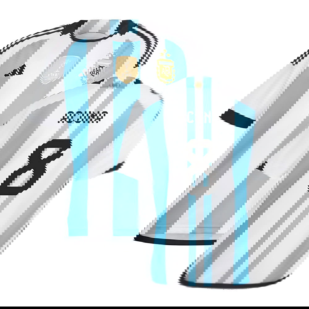 Argentina 2022 World Cup Winners Home Shirt - Kids (ACUNA 8)