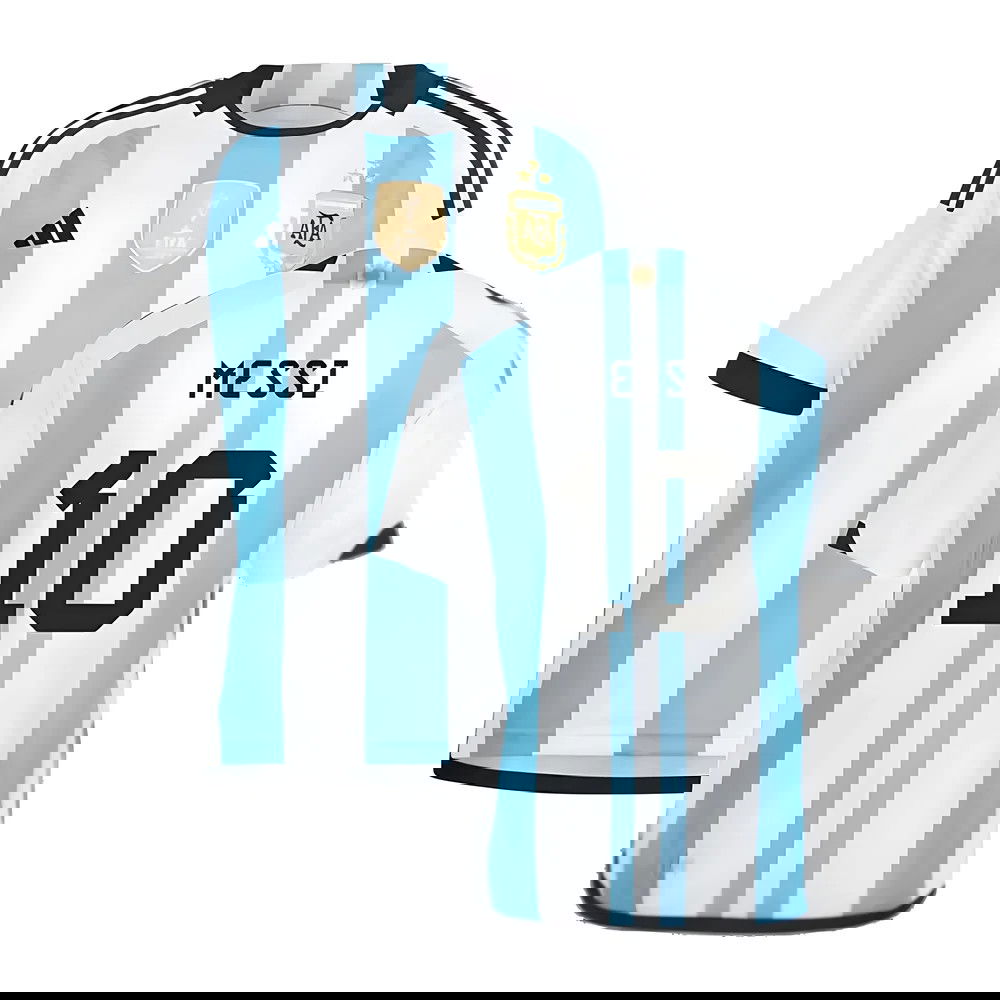 Argentina 2022 World Cup Winners Home Shirt - Kids (MESSI 10)