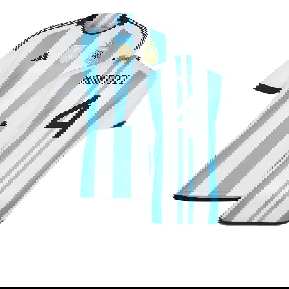 Argentina 2022 World Cup Winners Home Shirt (MONTIEL 4)
