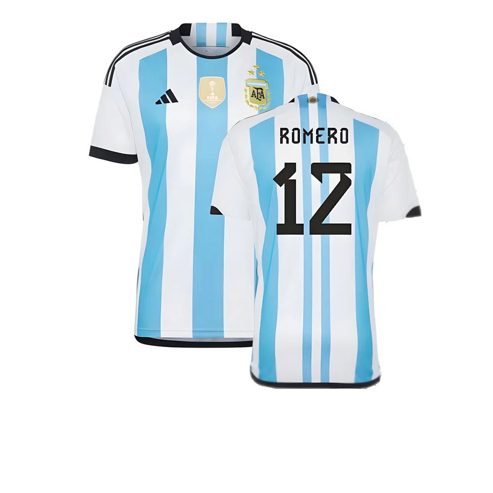 Argentina 2022 World Cup Winners Home Shirt (ROMERO 12)