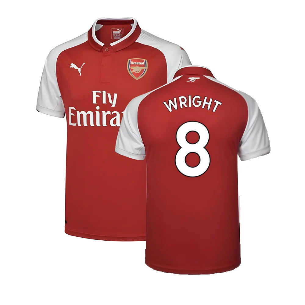 Arsenal 17/18 Home Football Shirt Adult Size XS ((Excellent) XS) (Wright 8)