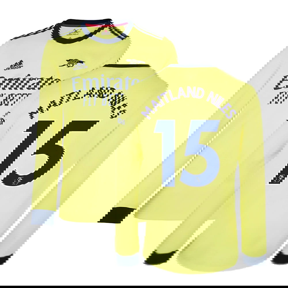 Arsenal 2021-2022 Long Sleeve Away Shirt (MAITLAND NILES 15)