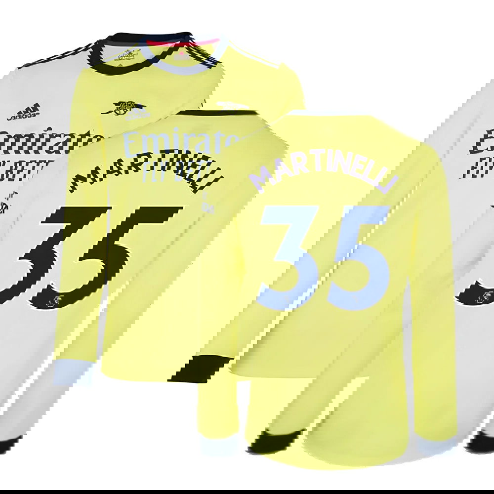 Arsenal 2021-2022 Long Sleeve Away Shirt (MARTINELLI 35)