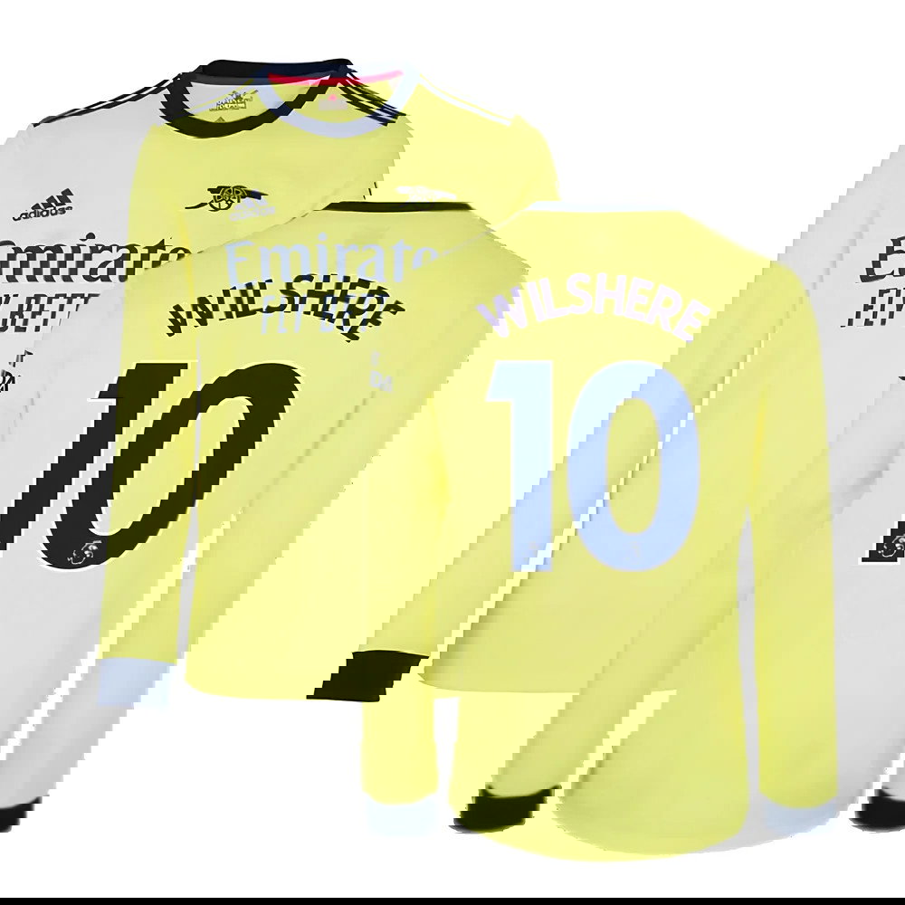 Arsenal 2021-2022 Long Sleeve Away Shirt (WILSHERE 10)