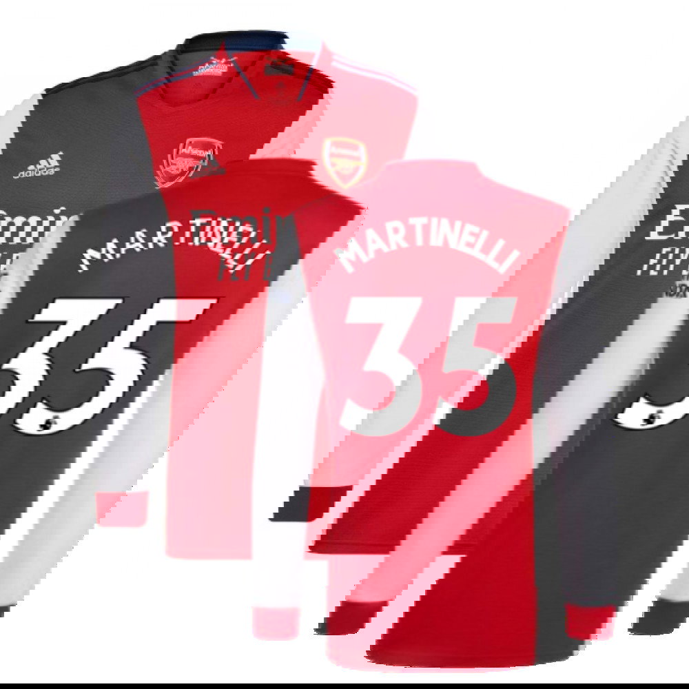 Arsenal 2021-2022 Long Sleeve Home Shirt (MARTINELLI 35)