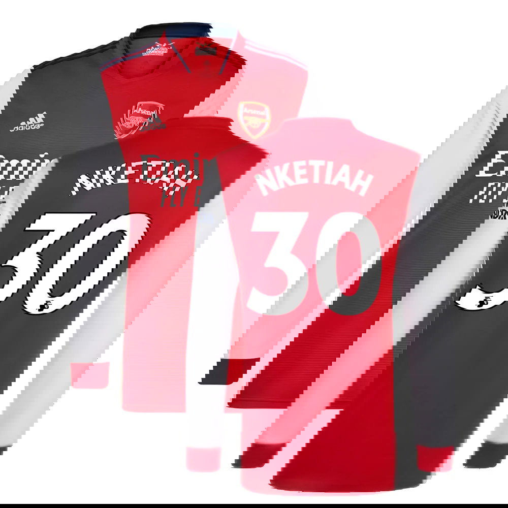 Arsenal 2021-2022 Long Sleeve Home Shirt (NKETIAH 30)