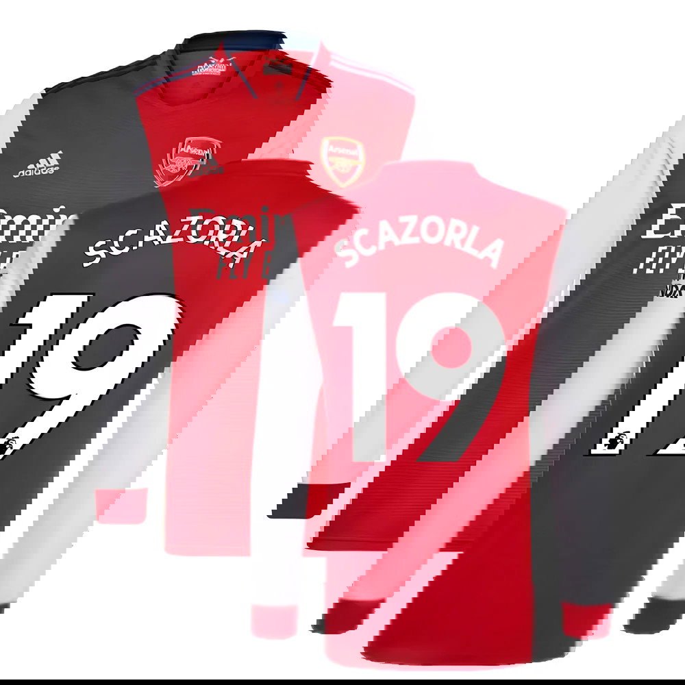 Arsenal 2021-2022 Long Sleeve Home Shirt (S CAZORLA 19)