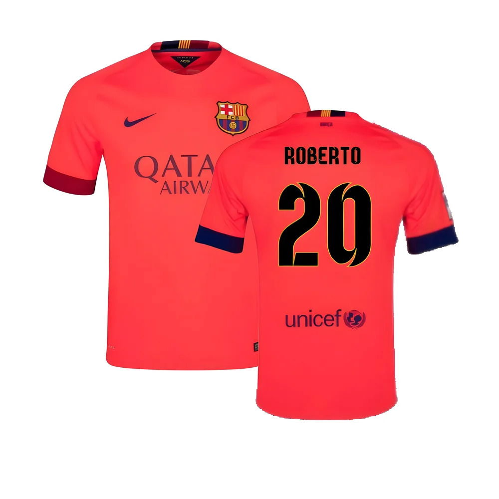 Barcelona 2014-15 Away Shirt ((Excellent) L) (Roberto 20)