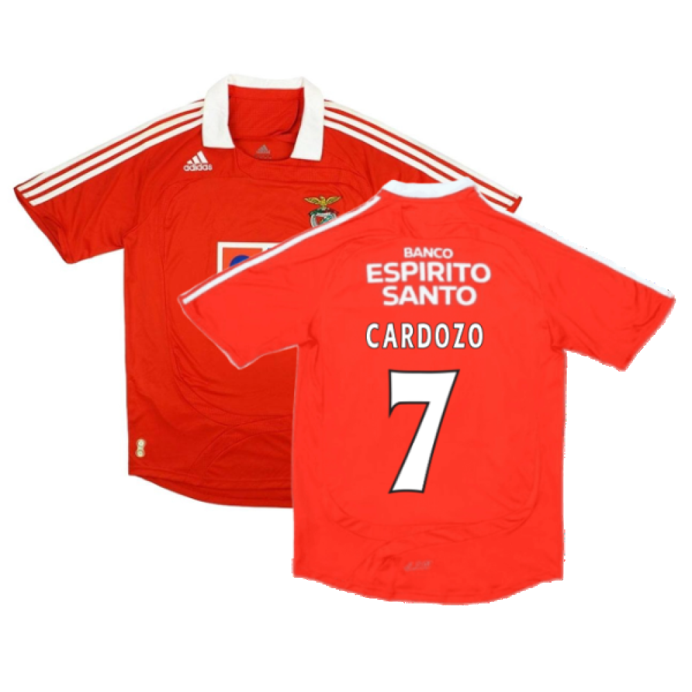 Benfica 2007-2008 Home Shirt ((Very Good) S) (Cardozo 7)