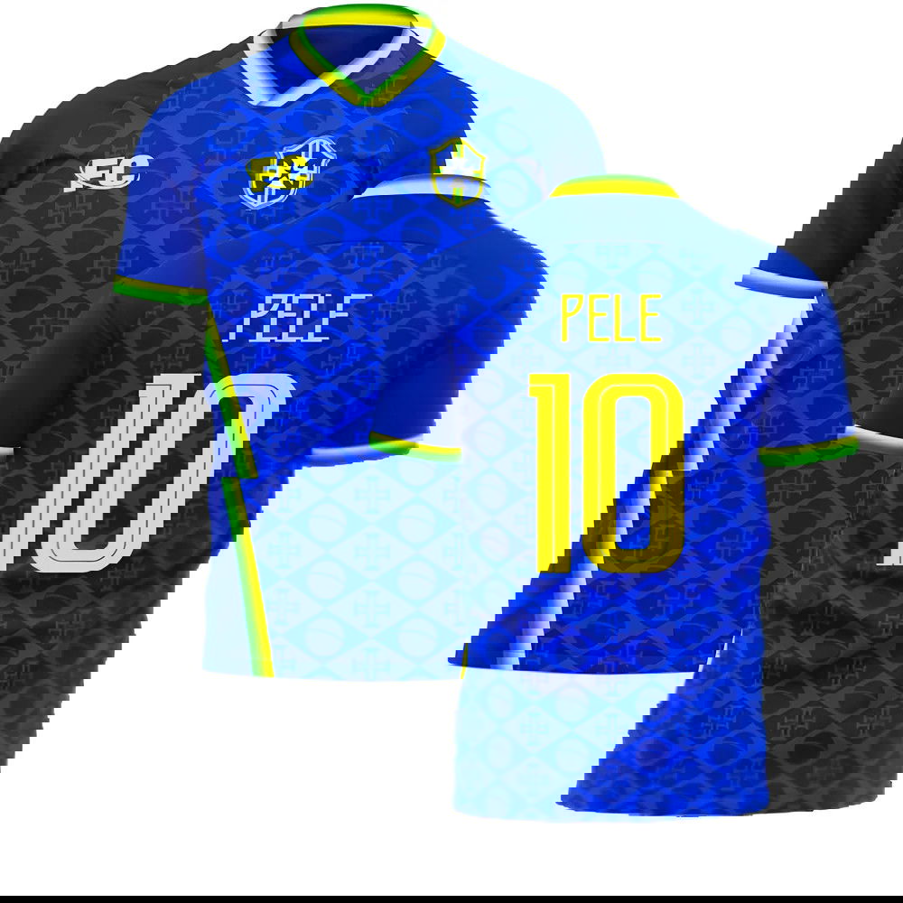 Brazil 2021-2022 Away Concept Football Kit (Fans Culture) (PELE 10)