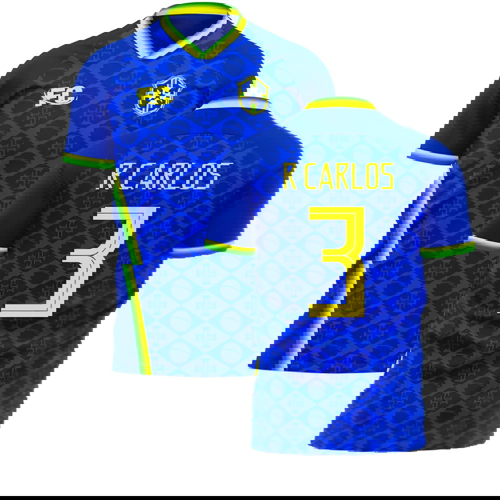Brazil 2021-2022 Away Concept Football Kit (Fans Culture) (R CARLOS 3)
