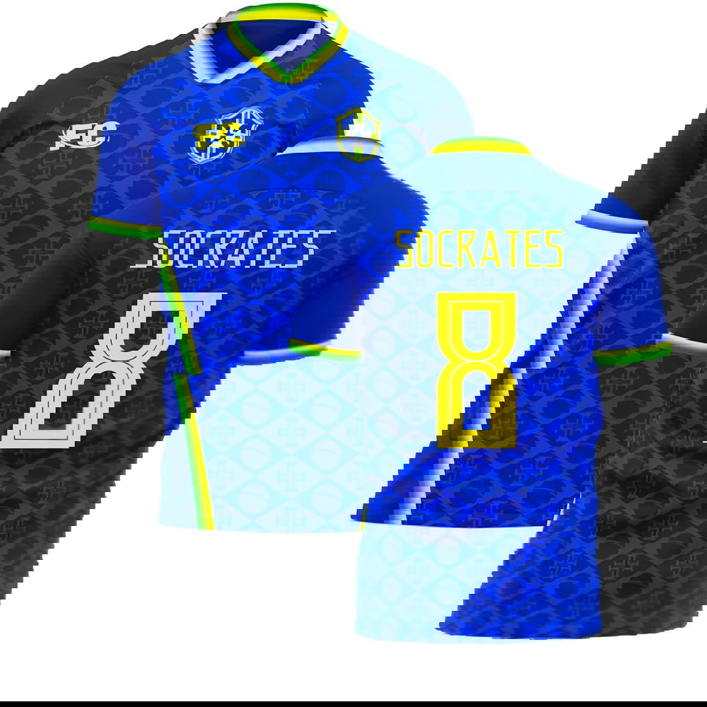 Brazil 2021-2022 Away Concept Football Kit (Fans Culture) (SOCRATES 8)