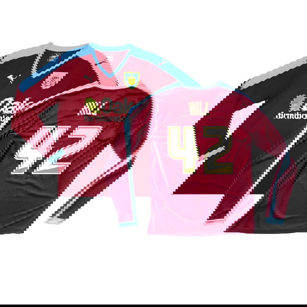 Burnley 2015-16 Long Sleeve Home Shirt ((Excellent) S) (Hill 42)