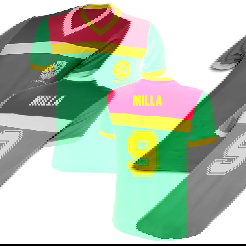 Cameroon 1989 Short Sleeve Retro Shirt 100% Cotton (MILLA 9)