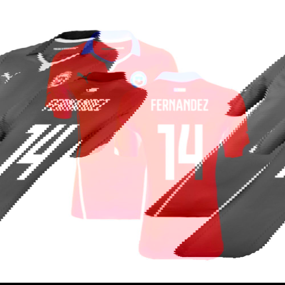 Chile 2014-15 Home Shirt ((Excellent) XL) (Fernandez 14)