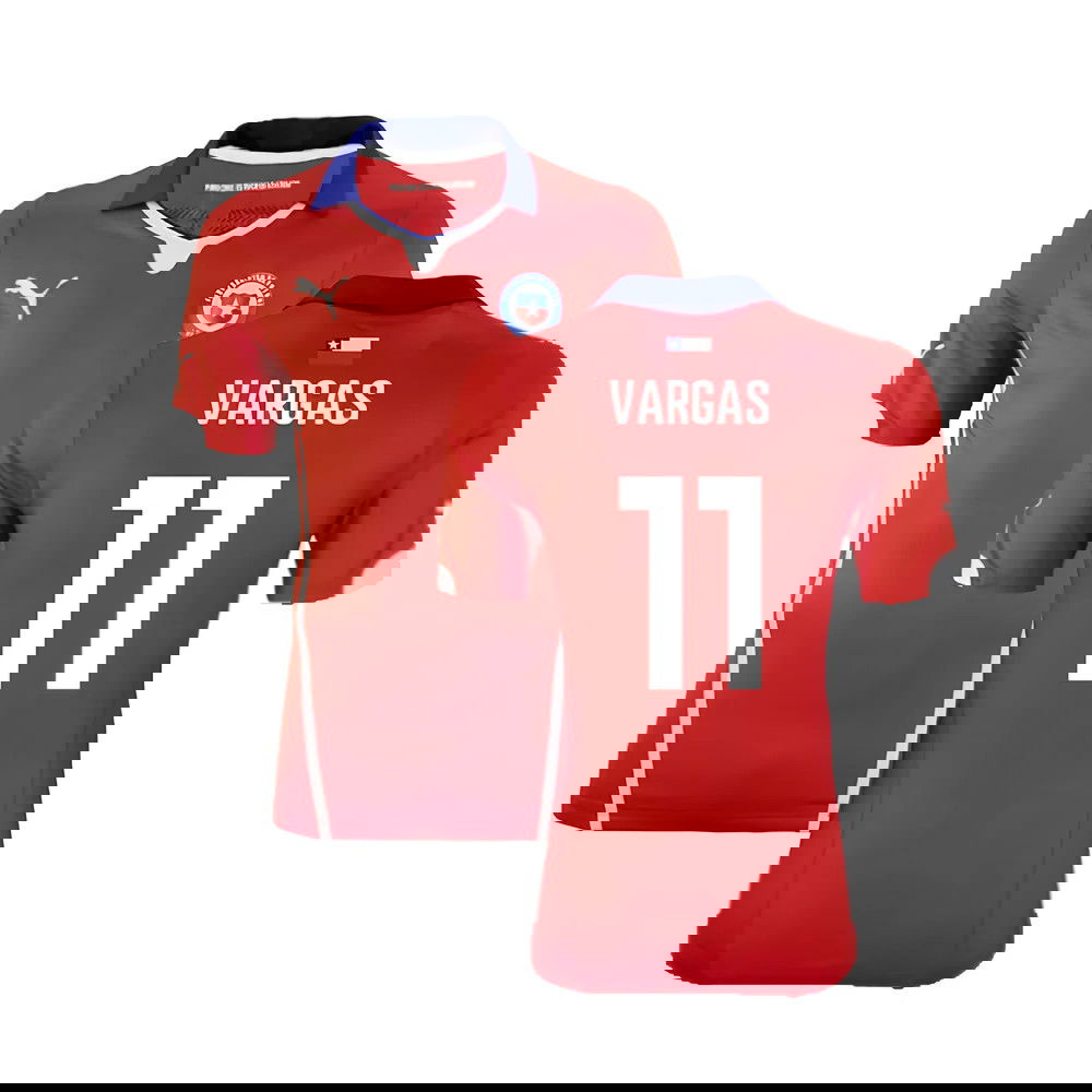 Chile 2014-15 Home Shirt ((Excellent) XL) (Vargas 11)