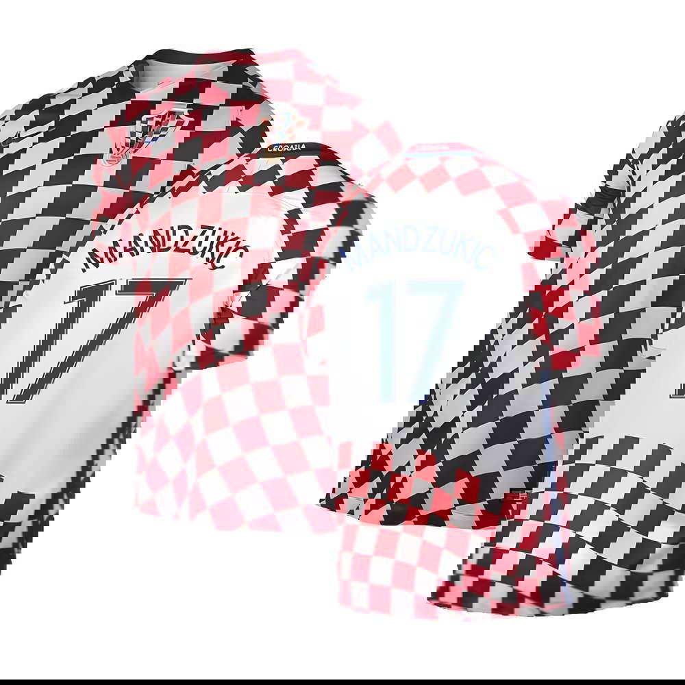 Croatia 2016-17 Home Shirt ((Good) XXL) (Mandzukic 17)