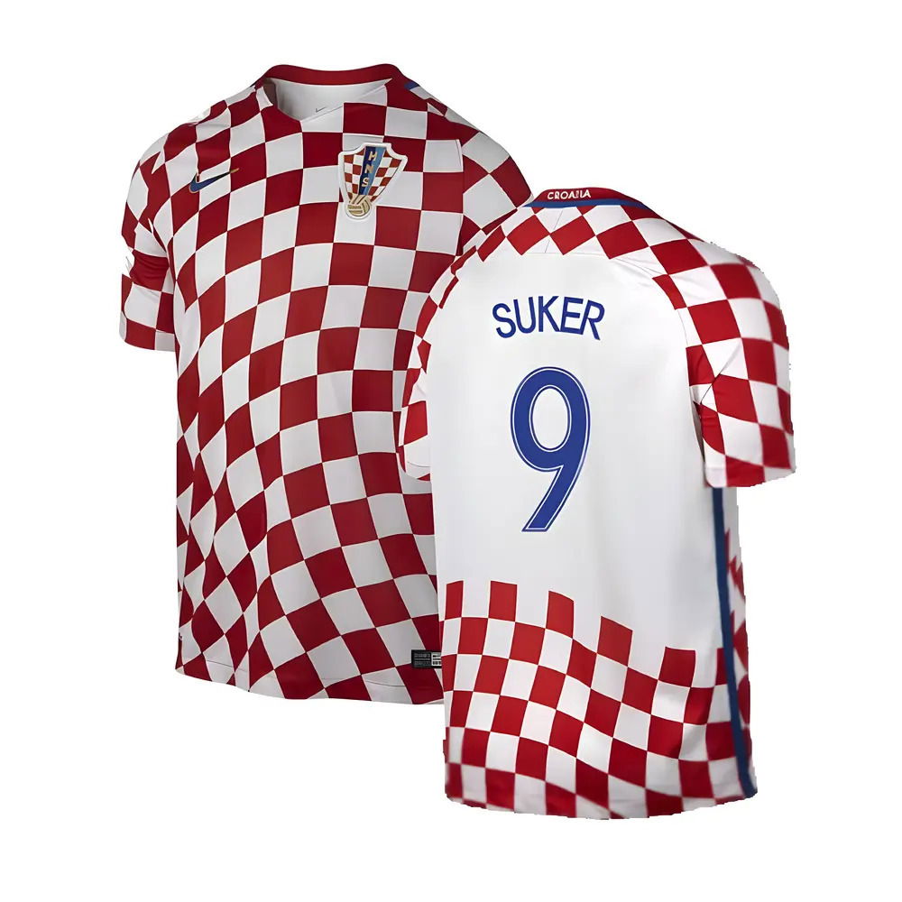 Croatia 2016-17 Home Shirt ((Good) XXL) (Suker 9)