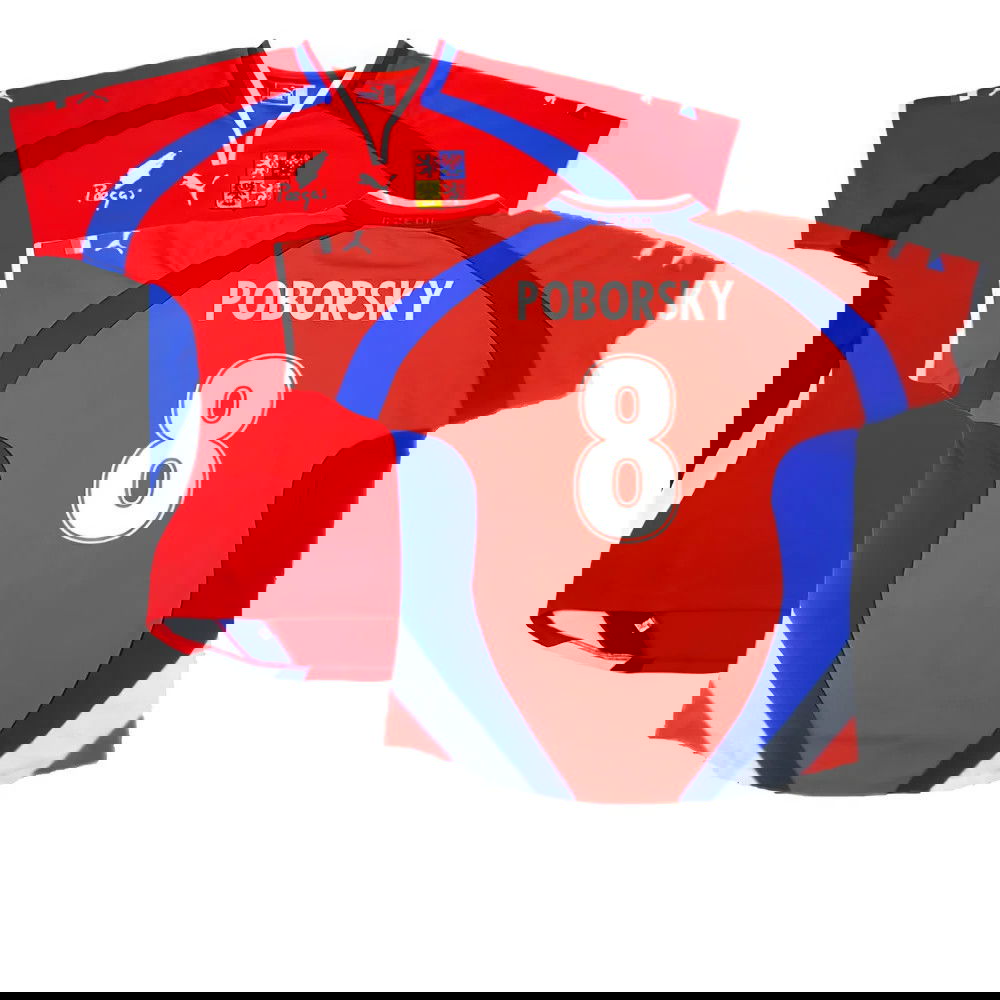 Czech Republic 2000-02 Home Shirt ((Excellent) L) (Poborsky 8)