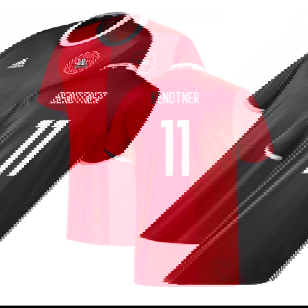 Denmark 2016-17 Home Shirt ((Excellent) 3XL) (Bendtner 11)