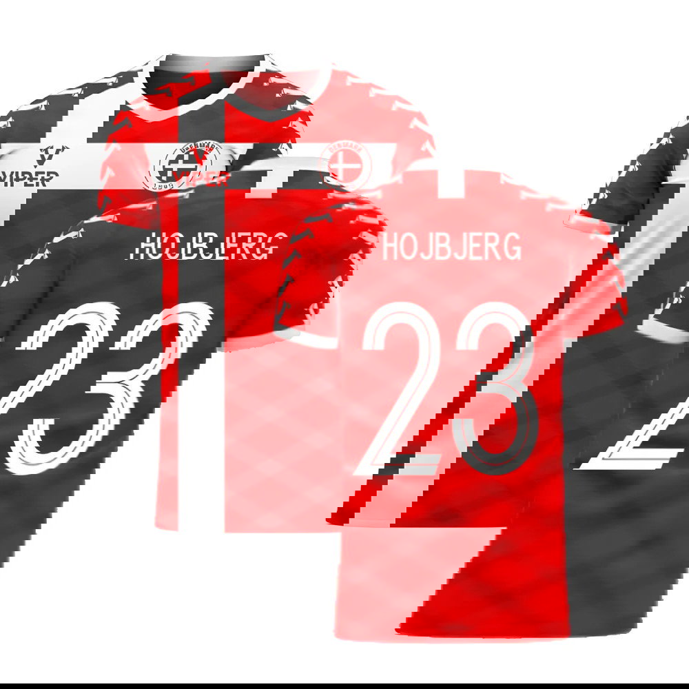Denmark 2025-2026 Home Concept Football Kit (Viper) (HOJBJERG 23)