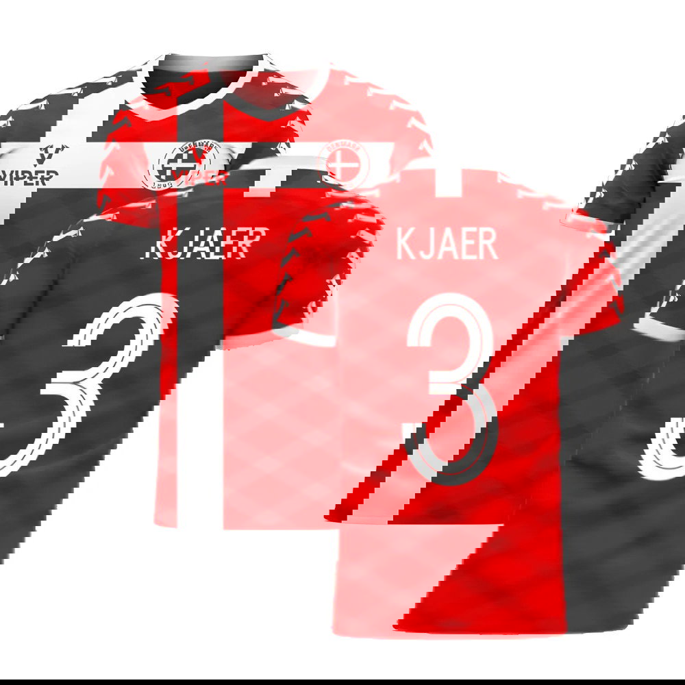 Denmark 2025-2026 Home Concept Football Kit (Viper) (KJAER 3)