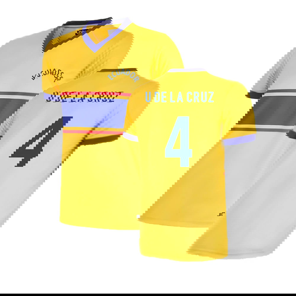 Ecuador 1983 Retro Football Shirt (U DE LA CRUZ 4)
