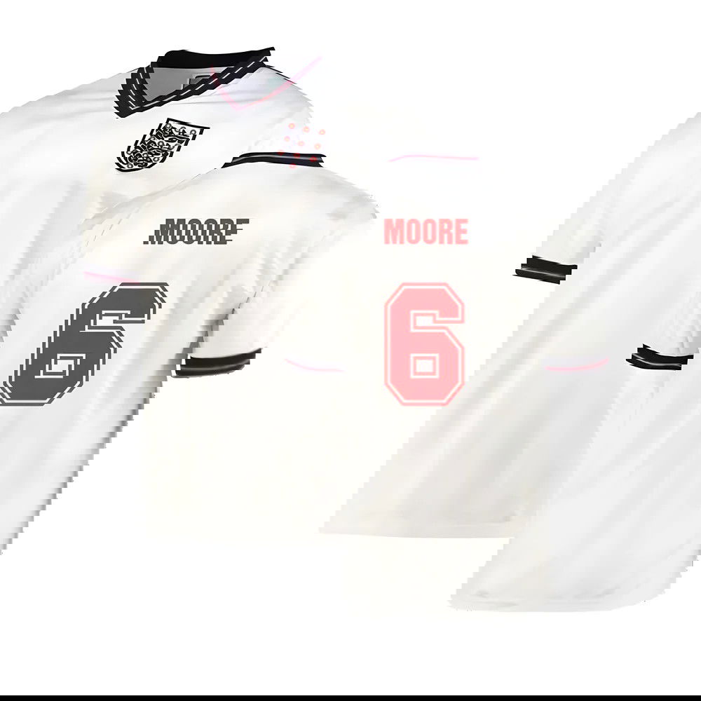 England 1986 Home World Cup Finals Retro Shirt (MOORE 6)