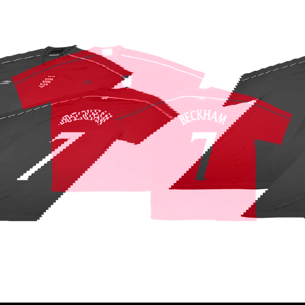 England 2000s Umbro Training Shirt (XXL) (Very Good) (Beckham 7)